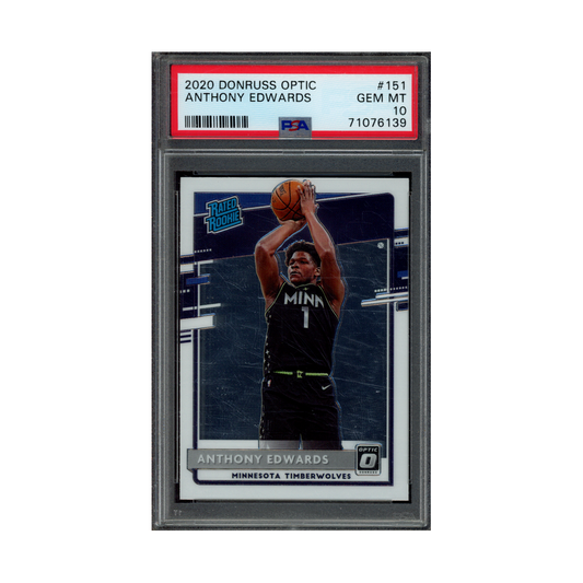 Anthony Edwards 2020 Panini Donruss Optic Basketball Rated Rookie PSA 10