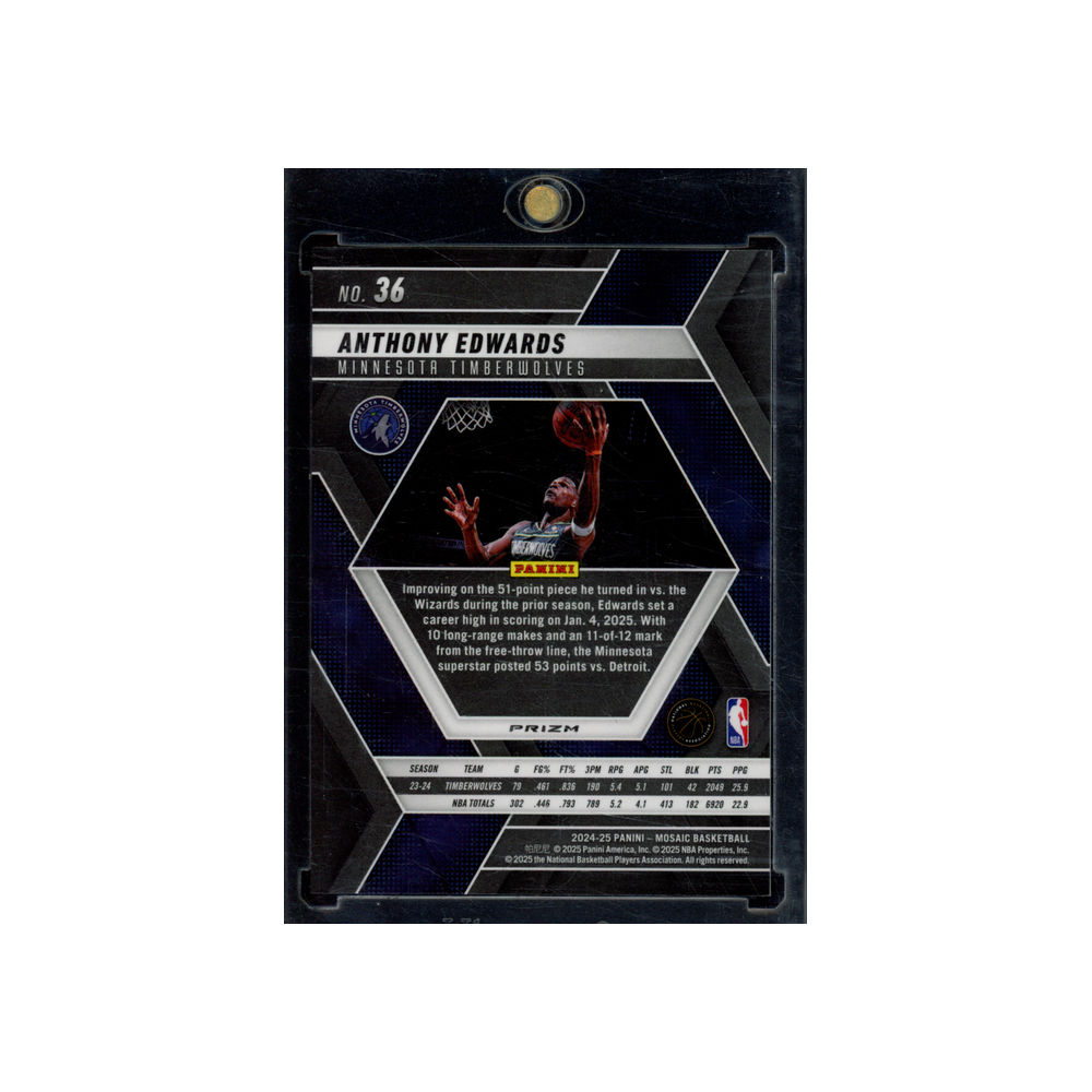 Anthony Edwards 2024-25 Panini Mosaic Basketball Genesis