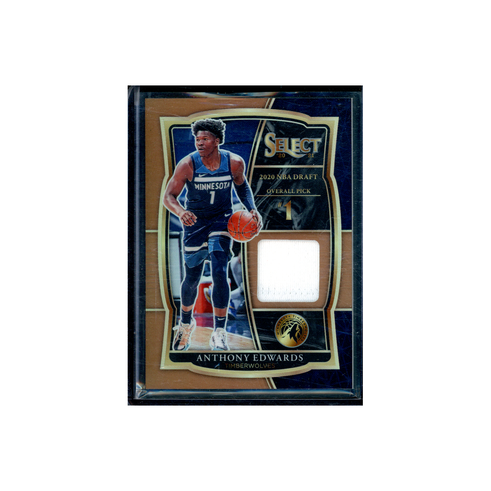 Anthony Edwards 2020-21 Panini Select Basketball Rookie Patch Bronze /49