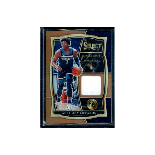 Anthony Edwards 2020-21 Panini Select Basketball Rookie Patch Bronze /49