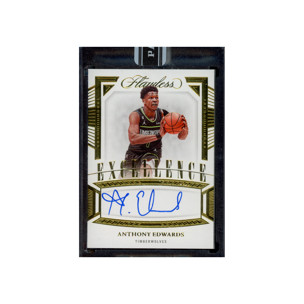 Anthony Edwards 2022-23 Panini Flawless Basketball Excellence Auto Gold Black Box 1/1