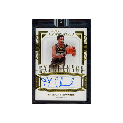 Anthony Edwards 2022-23 Panini Flawless Basketball Excellence Auto Gold Black Box 1/1