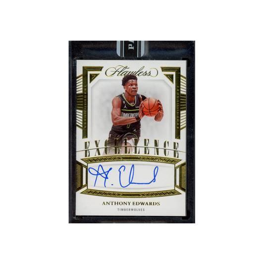 Anthony Edwards 2022-23 Panini Flawless Basketball Excellence Auto Gold Black Box 1/1