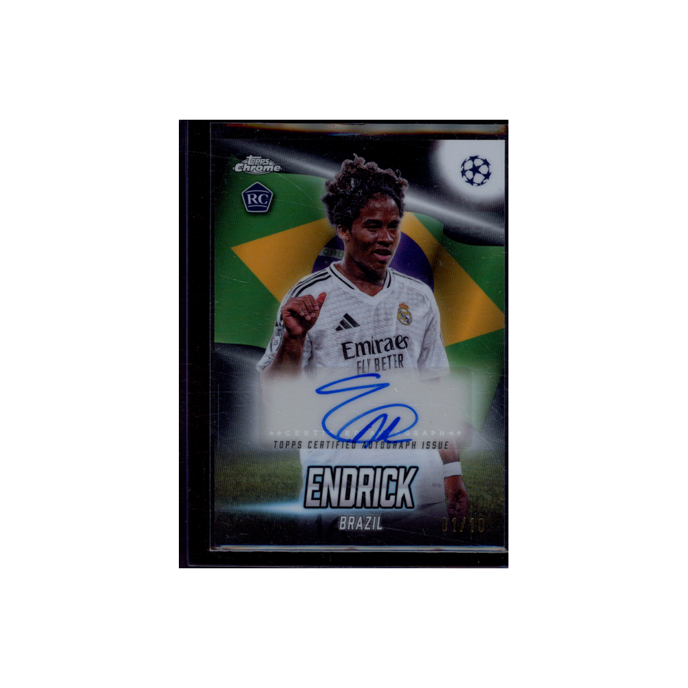 Endrick 2025 Topps Chrome Rookie Auto Black /10
