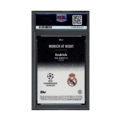 Endrick 2024-25 Topps Chrome UCC Munich At Night Rookie PSA 9