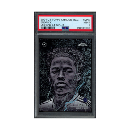 Endrick 2024-25 Topps Chrome UCC Munich At Night Rookie PSA 9