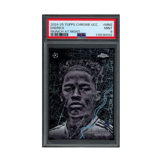 Endrick 2024-25 Topps Chrome UCC Munich At Night Rookie PSA 9