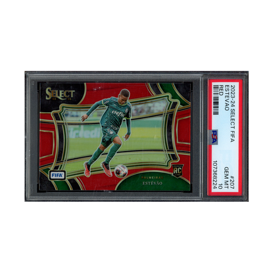 Estevao 2023-24 Panini Select Fifa Soccer Red Field Level Rookie PSA 10