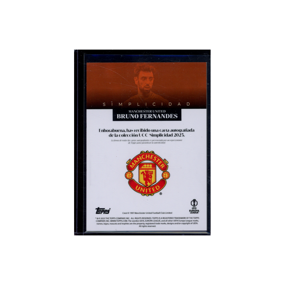 Bruno Fernandes 2025 Topps Simplicidad Auto /5