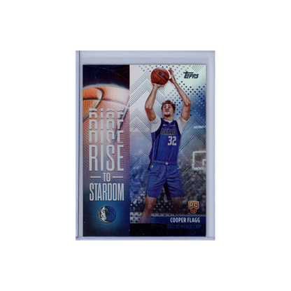 Cooper Flagg 2025 Topps Rise to Stardom Rookie Rainbow Foil