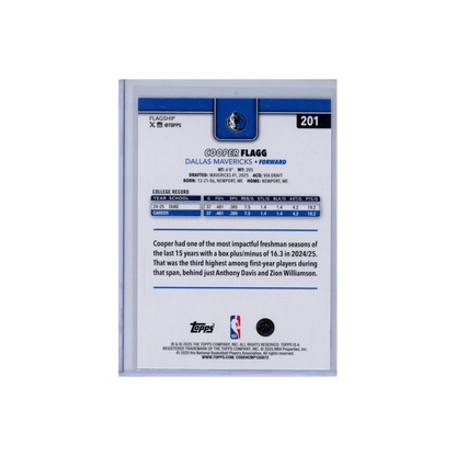 Cooper Flagg 2025 Topps Flagship Rookie