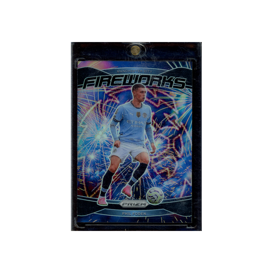 Phil Foden 2024-25 Panini Prizm PL Soccer Fireworks Black Prizm 1/1