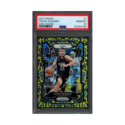 Franz Wagner 2023 Panini Prizm Basketball King Snake Prizm PSA 10