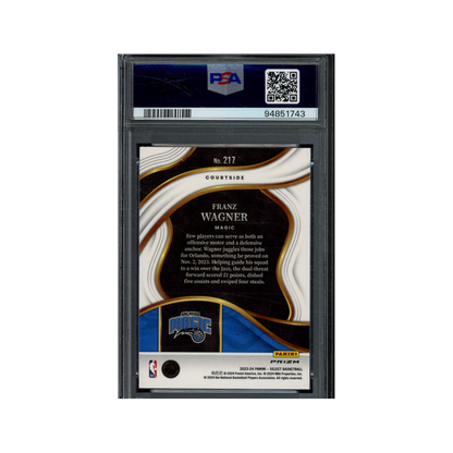 Franz Wagner 2023 Panini Select Basketball Cosmic Courtside PSA 10