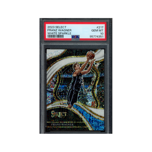 Franz Wagner 2023 Panini Select Basketball White Sparkle Courtside PSA 10