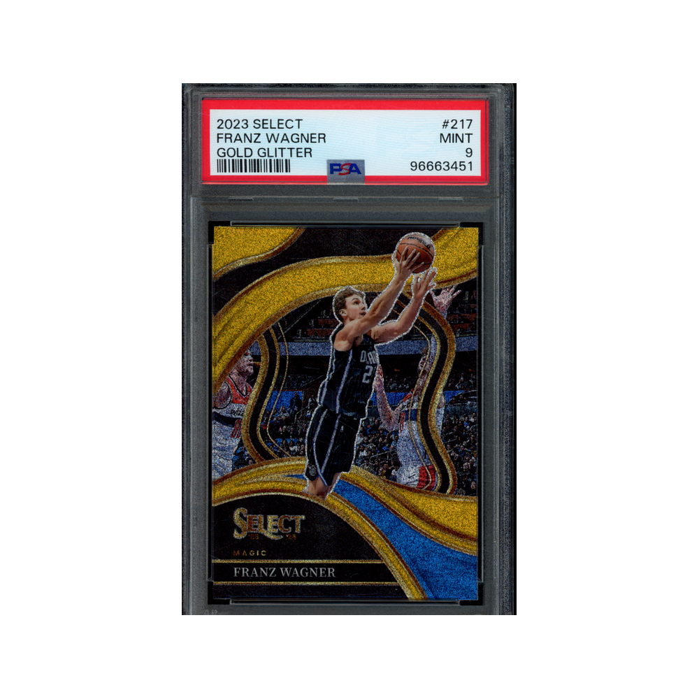 Franz Wagner 2023 Panini Select Basketball Gold Glitter Courtside PSA 9
