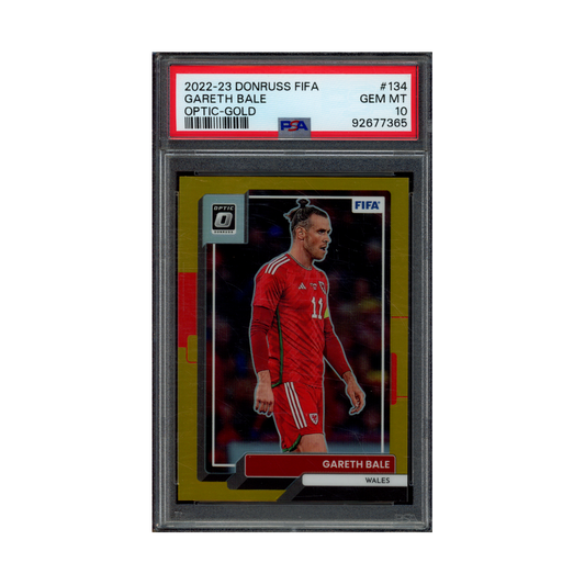 Gareth Bale 2022-23 Panini Donruss Fifa Optic Gold /10 PSA 10