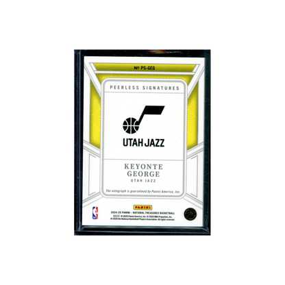 Keyonte George 2024-25 Panini National Treasures Basketball Peerless Signatures Auto /75