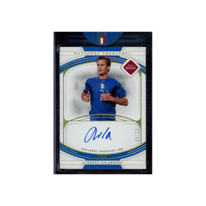 Alberto Gilardino 2022 Panini National Treasures World Cup Soccer Auto Gold /10