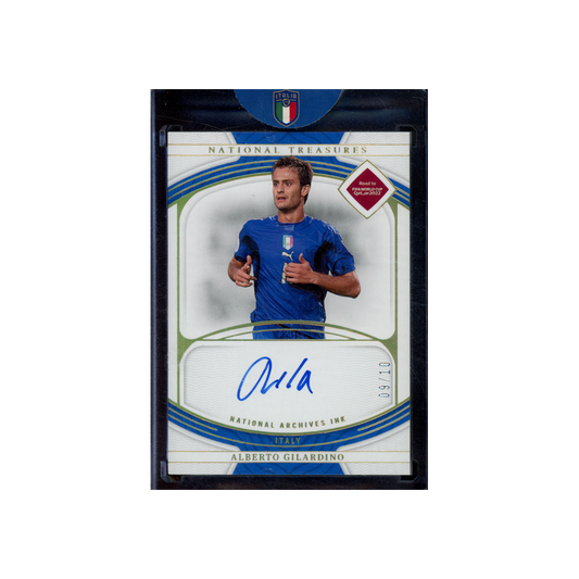 Alberto Gilardino 2022 Panini National Treasures World Cup Soccer Auto Gold /10