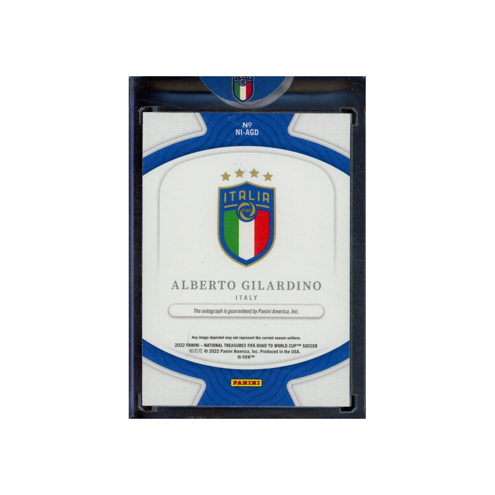 Alberto Gilardino 2022 Panini National Treasures World Cup Soccer Auto Gold /10