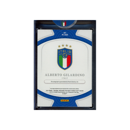 Alberto Gilardino 2022 Panini National Treasures World Cup Soccer Auto Gold /10