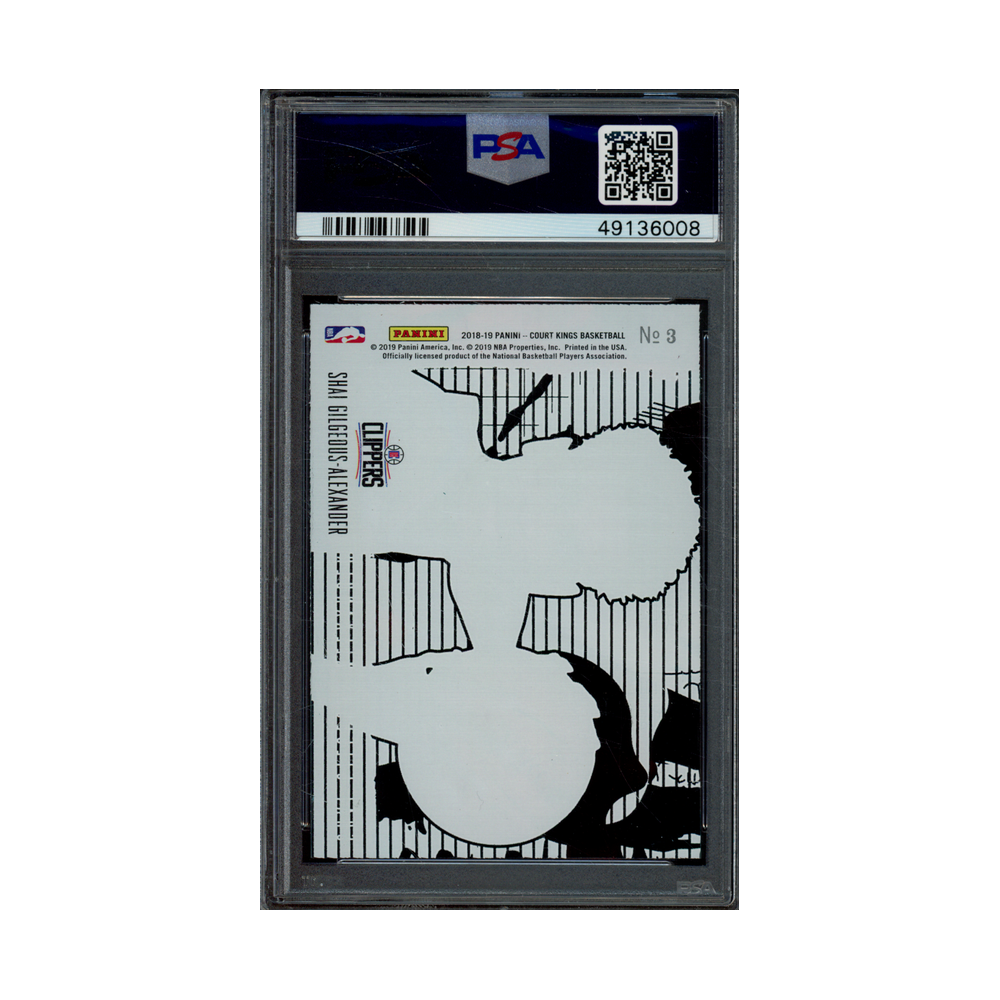 Shai Gilgeous-Alexander 2018 Panini Court Kings Basketball Acetate Rookies PSA 9