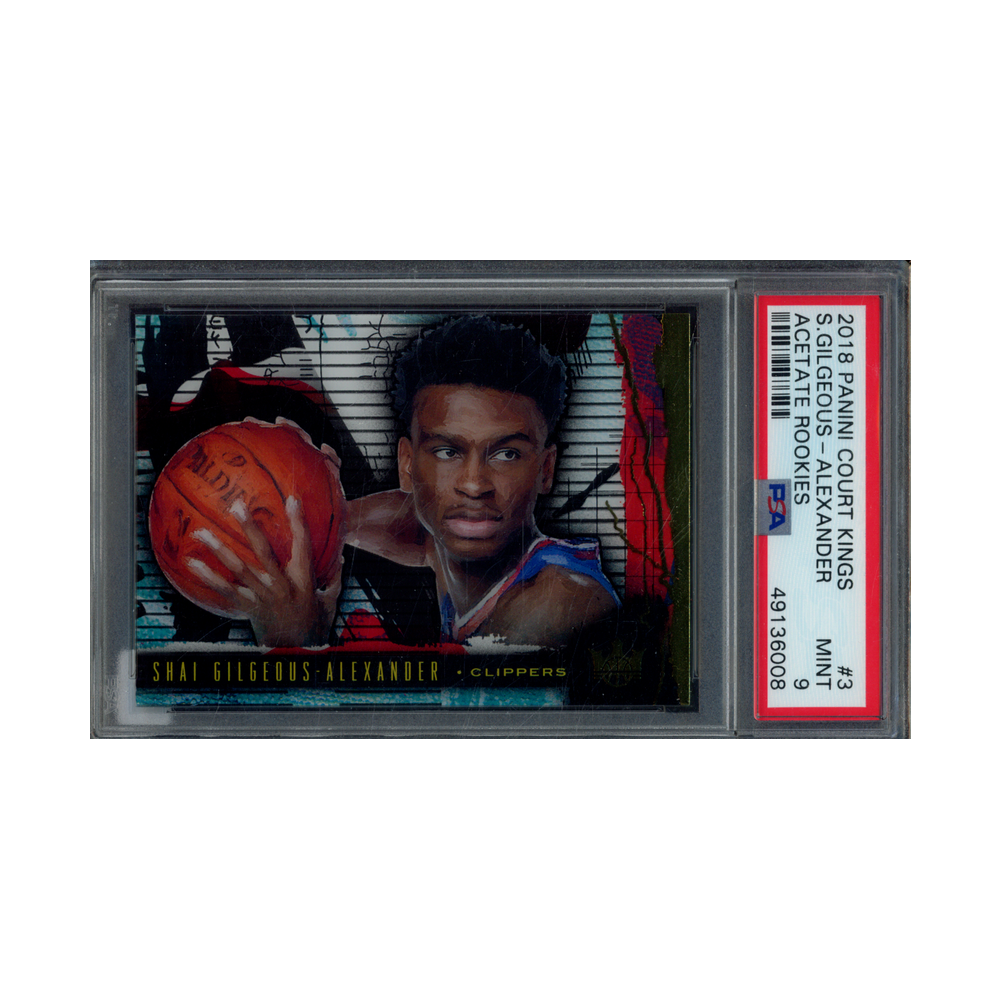 Shai Gilgeous-Alexander 2018 Panini Court Kings Basketball Acetate Rookies PSA 9