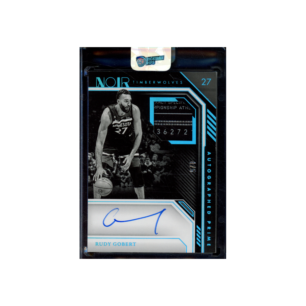 Rudy Gobert 2022-23 Panini Noir Basketball Prime Patch Auto /5