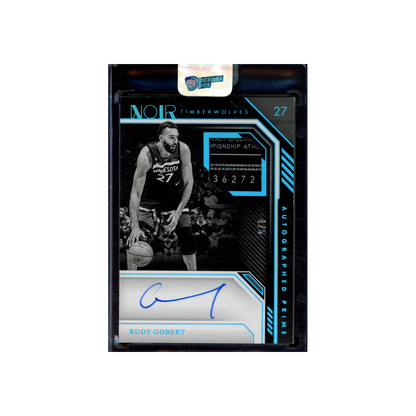 Rudy Gobert 2022-23 Panini Noir Basketball Prime Patch Auto /5