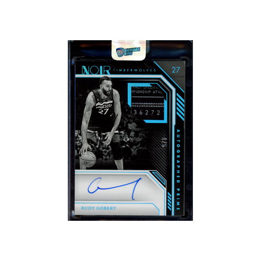 Rudy Gobert 2022-23 Panini Noir Basketball Prime Patch Auto /5