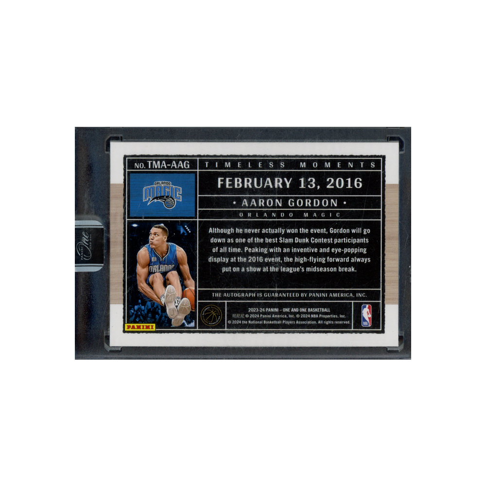 Aaron Gordon 2023-24 Panini One and One Basketball Timeless Moments Auto /75