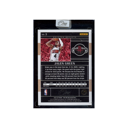 Jalen Green 2024-25 Panini One and One Basketball Orange /49