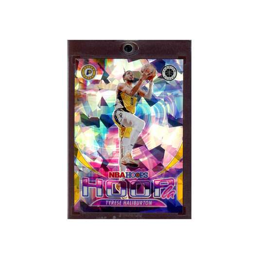 Tyrese Haliburton 2023-24 Panini Premium Stock Basketball Hoopla Gold Cracked Ice /10