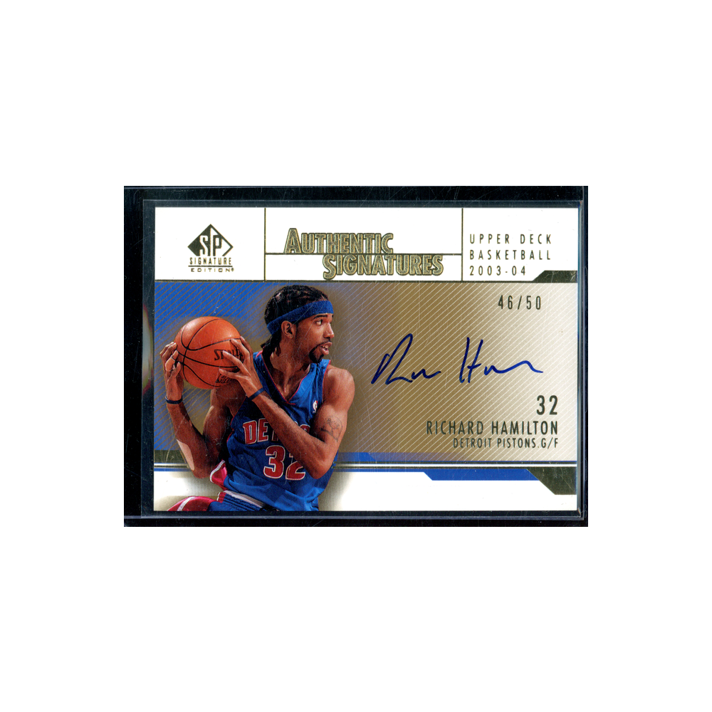Richard Hamilton 2004 Upper Deck Authentic Signatures Auto Gold /50
