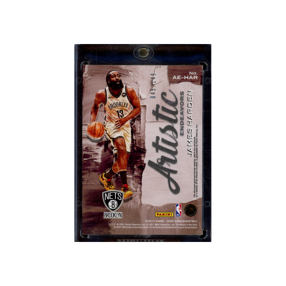 James Harden 2020-21 Panini Court Kings Basketball Artistic Endeavors Patch /149