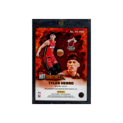 Tyler Herro 2024-25 Panini Hoops Basketball Hot Signatures Auto 1/1