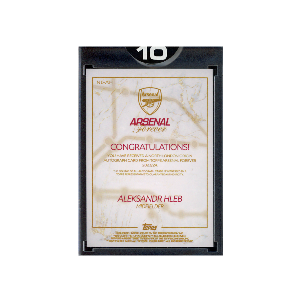Aleksandr Hleb 2024 Arsenal Forever Auto Black /10
