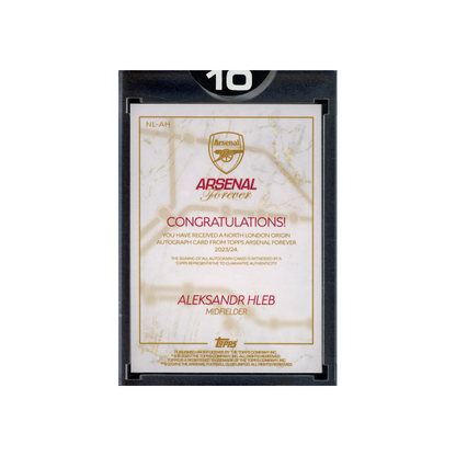 Aleksandr Hleb 2024 Arsenal Forever Auto Black /10