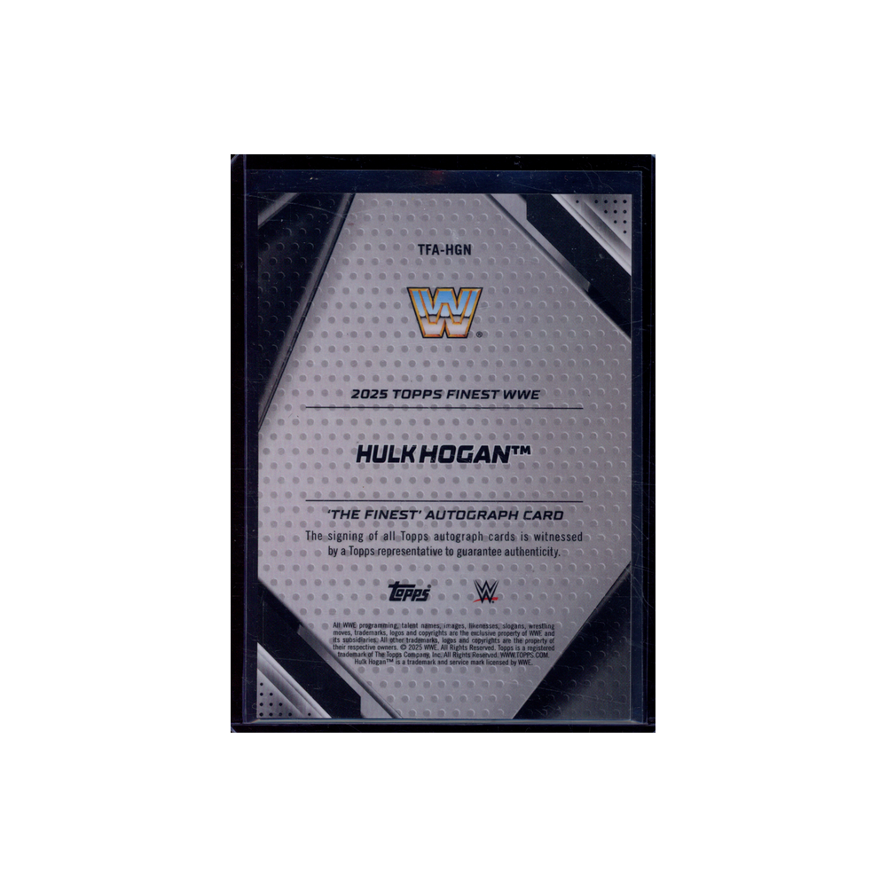 Hulk Hogan 2025 Topps Finest The Finest Auto Gold Refractor /50
