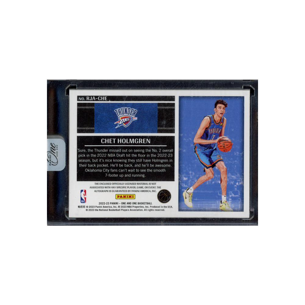 Chet Holmgren 2022-23 Panini One and One Basketball RPA Blue /49