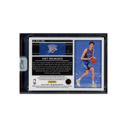 Chet Holmgren 2022-23 Panini One and One Basketball RPA Blue /49