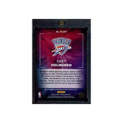 Chet Holmgren 2024-25 Panini Hoops Basketball Hoops Ink Auto