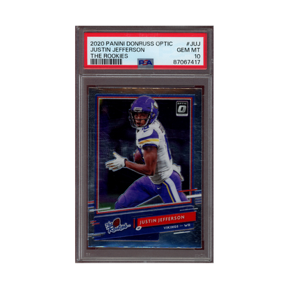 Justin Jefferson 2020 Panini Donruss Optic Football The Rookies PSA 10