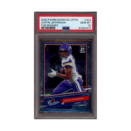 Justin Jefferson 2020 Panini Donruss Optic Football The Rookies PSA 10