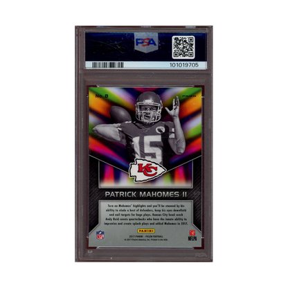 Patrick Mahomes 2017 Panini Prizm Football Instant Impect Prizm Rookie PSA 10