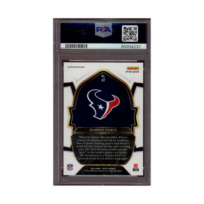 Dameon Pierce 2022 Panini Select Football Zebra Rookie PSA 10