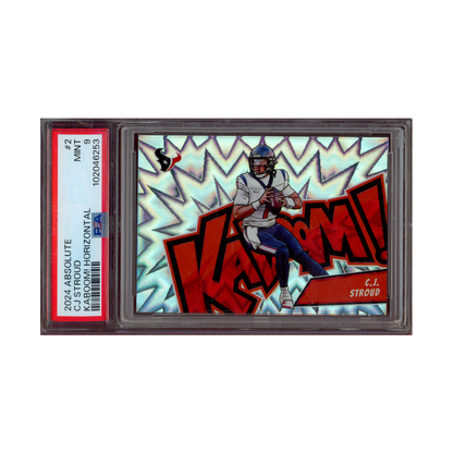 CJ Stroud 2024 Panini Absolute Football Kaboom Horizontal PSA 9