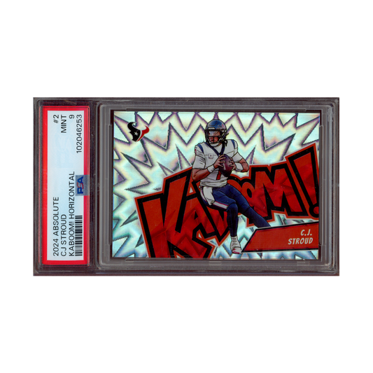 CJ Stroud 2024 Panini Absolute Football Kaboom Horizontal PSA 9
