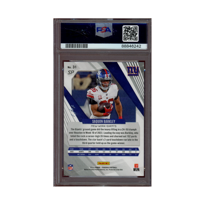 Saquon Barkley 2023 Panini Phoenix Football Gold 1/1